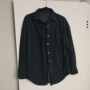 Dark Corduroy Shirt Jacket